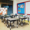 Regency Regency 18.5 x 26 in Rectangle Height Adjustable Classroom School Desk- Maple RSD18526PL